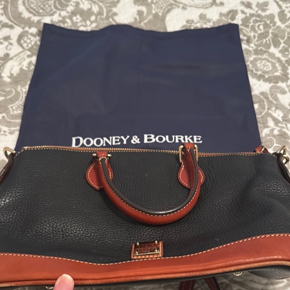 Dooney & Bourke Black and Brown Leather Satchel - Picture 5 of 5